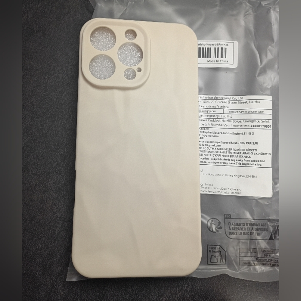 iPhone 16 Pro Max Cream Matte Silicone Fitted Case Protective Skin - Picture 2 of 7